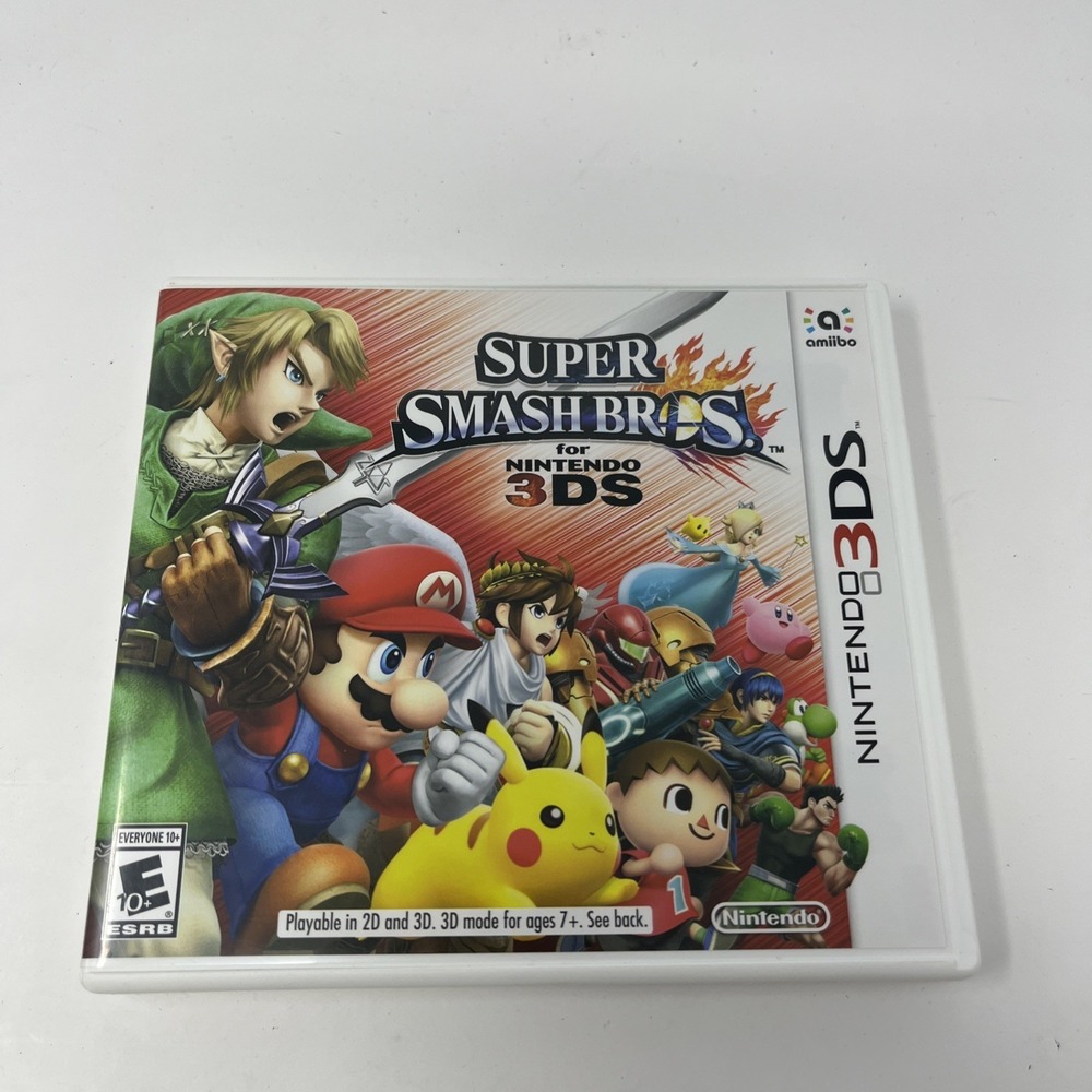 Super Smash Bros NO GAME Case & Manual Only (Nintendo 3DS, 2014)
